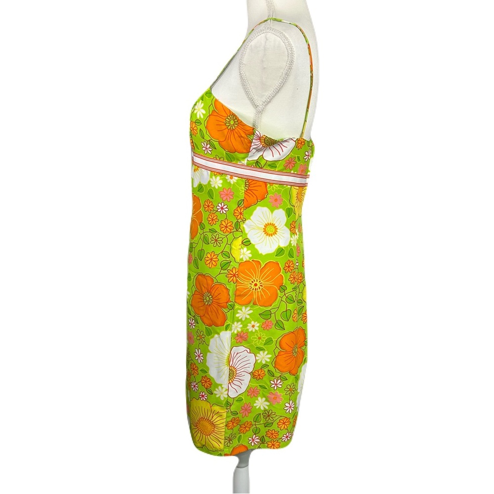 F.L.P Babydoll Floral Mini Sundress Size 11 Zip Reversible 70s Inspired Twee - Picture 5 of 12